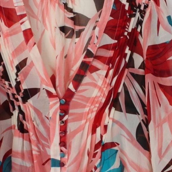 JOIE | Sheer Silk Tropical Blouse - Picture 3 of 12